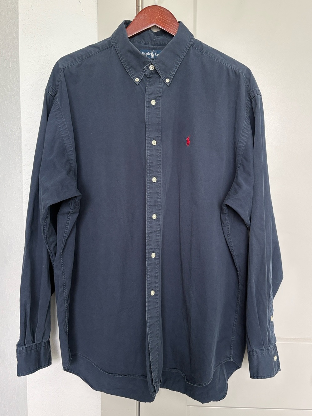 POLO RALPH LAUREN BLAKE DARK BLUE BUTTON DOWN MENS XL